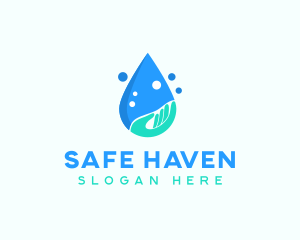 Hand Wash Droplet logo design