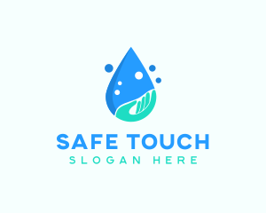 Hand Wash Droplet logo design