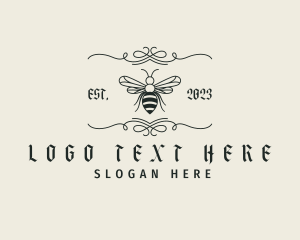 Bee Antique Insect Logo