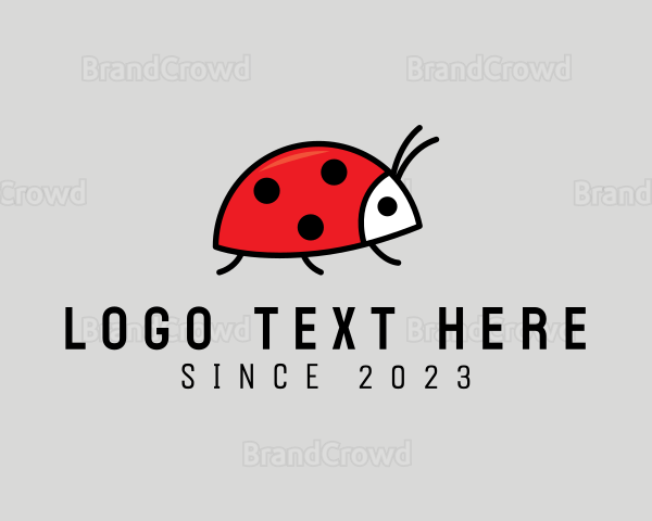 Cute Ladybug Cartoon Logo