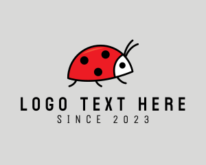 Drawing - Cute Ladybug Cartoon logo design