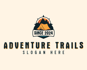 Mountain Camping Tent logo design