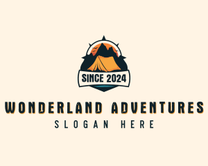 Mountain Camping Tent logo design