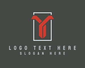 Lettermark - Red Gamer Letter Y logo design