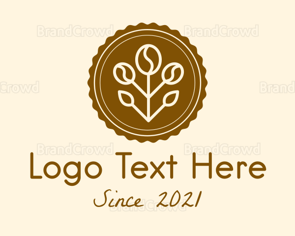 Coffee Plant Badge Logo