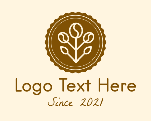 Espresso - Coffee Plant Badge logo design