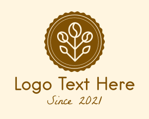Brew - Coffee Plant Badge logo design