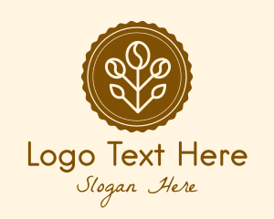 Coffee Plant Badge Logo