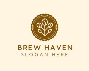 Coffee Plant Badge logo design