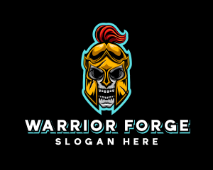 Gladiator Skull Warrior logo design