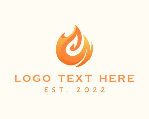 Fire Extinguisher - Flaming Hot Energy logo design