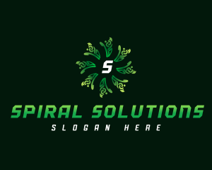 Cyber Swirl Technology logo design