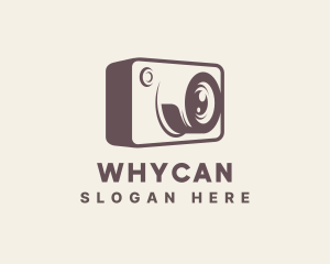 Dslr - Photobooth Camera Lens logo design