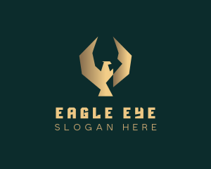 Golden Luxury Eagle logo design