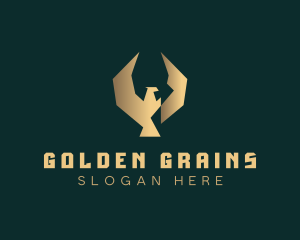 Golden Luxury Eagle logo design