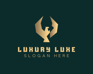 Golden Luxury Eagle logo design