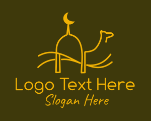 Temple - Minimalist Camel Mosque logo design