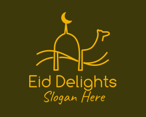 Eid - Minimalist Camel Mosque logo design