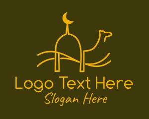 Eid - Minimalist Camel Mosque logo design