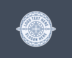 Pastoral - Christian Church Cross logo design