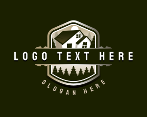 Dry Wall - Realtor Home Roofing logo design