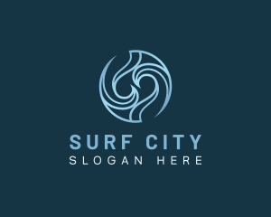 Wave Water Surfing logo design