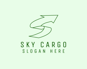 Logistics Arrow Letter S logo design