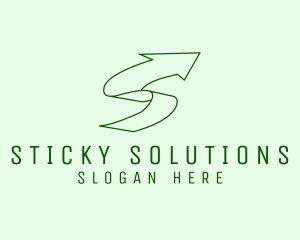 Logistics Arrow Letter S logo design