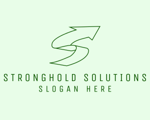 Logistics Arrow Letter S logo design