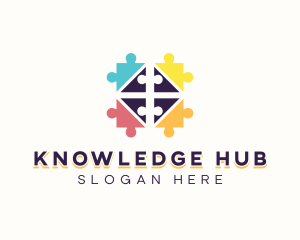 Learning - Learning Jigsaw Puzzle logo design