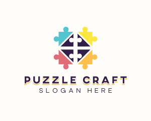 Learning Jigsaw Puzzle logo design