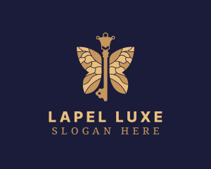 Luxe Key Butterfly logo design