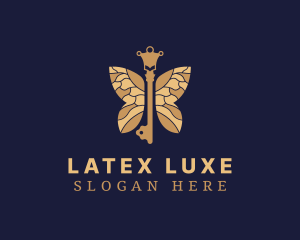 Luxe Key Butterfly logo design