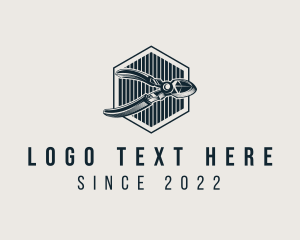 Woodworker - Hipster Cutting Pliers logo design