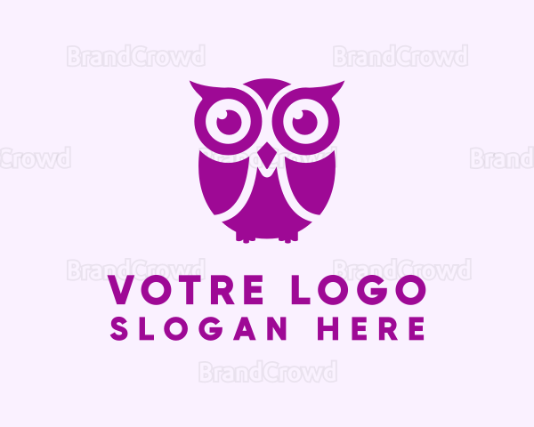 Wise Owl Bird Logo