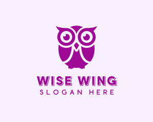 Wise Owl Bird logo design