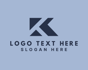 Negative Space - Express Delivery Letter K logo design