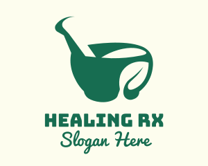 Prescription - Leaf Mortar Herbal Medicine logo design