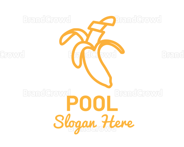 Yellow Stroke Banana Logo