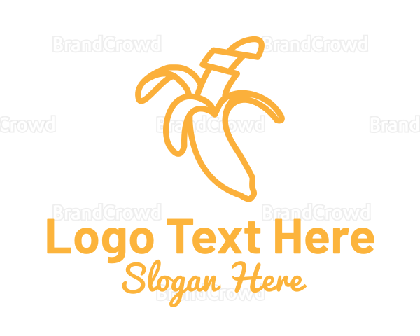 Yellow Stroke Banana Logo