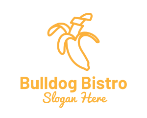 Yellow Stroke Banana logo design