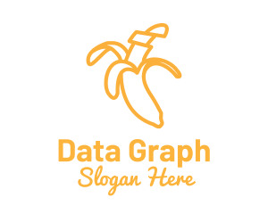 Yellow Stroke Banana logo design