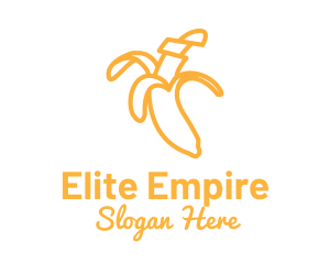 Yellow Stroke Banana logo design