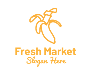 Stall - Yellow Stroke Banana logo design