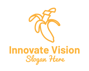 Yellow Stroke Banana logo design