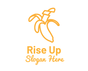 Yellow Stroke Banana logo design