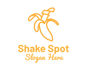 Shake - Yellow Stroke Banana logo design