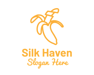 Yellow Stroke Banana logo design