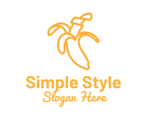 Minimal - Yellow Stroke Banana logo design