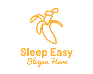 Yellow Stroke Banana logo design